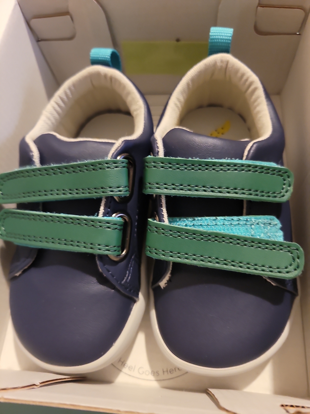 Ten Little Toddler Boys Navy Velcro Sneaker Sz 6.5